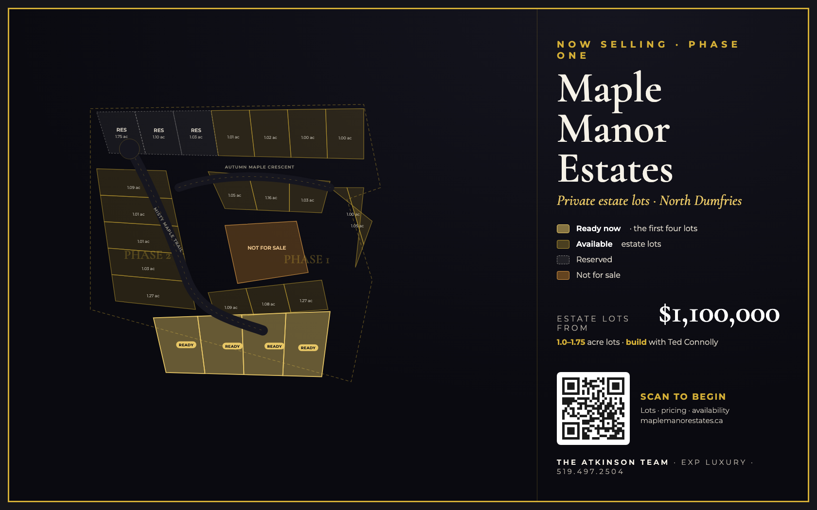 Maple Manor Estates entrance sign concept